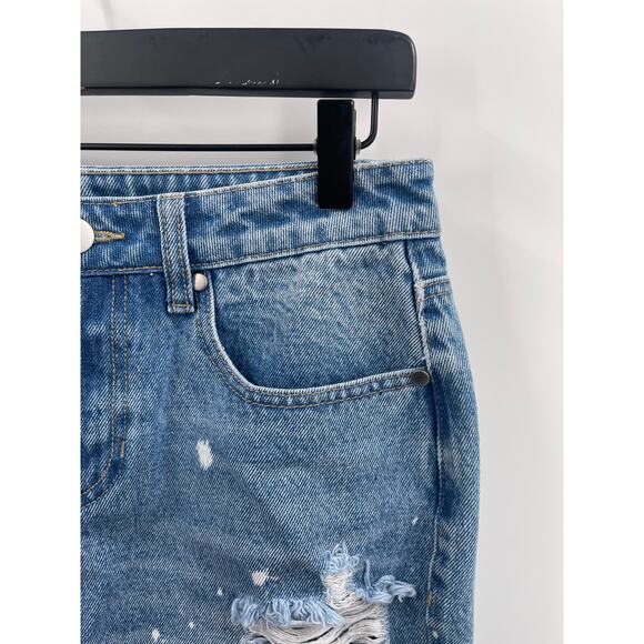 BP Distressed NWOT Jean Denim Skirt Size Small - Picture 3 of 5